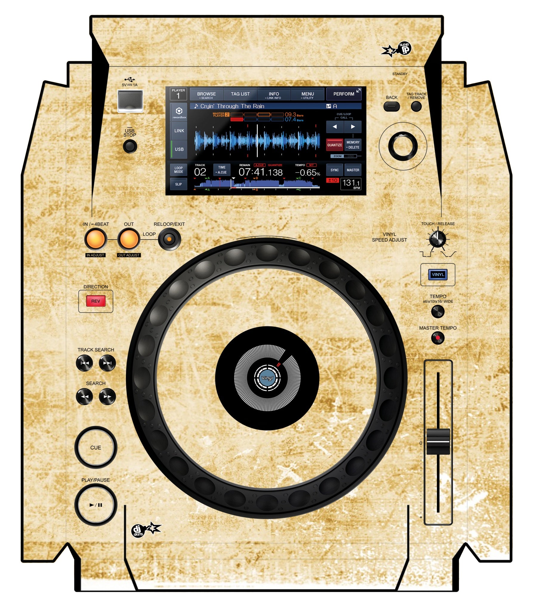 Pioneer DJ XDJ 1000 Skin Reverb