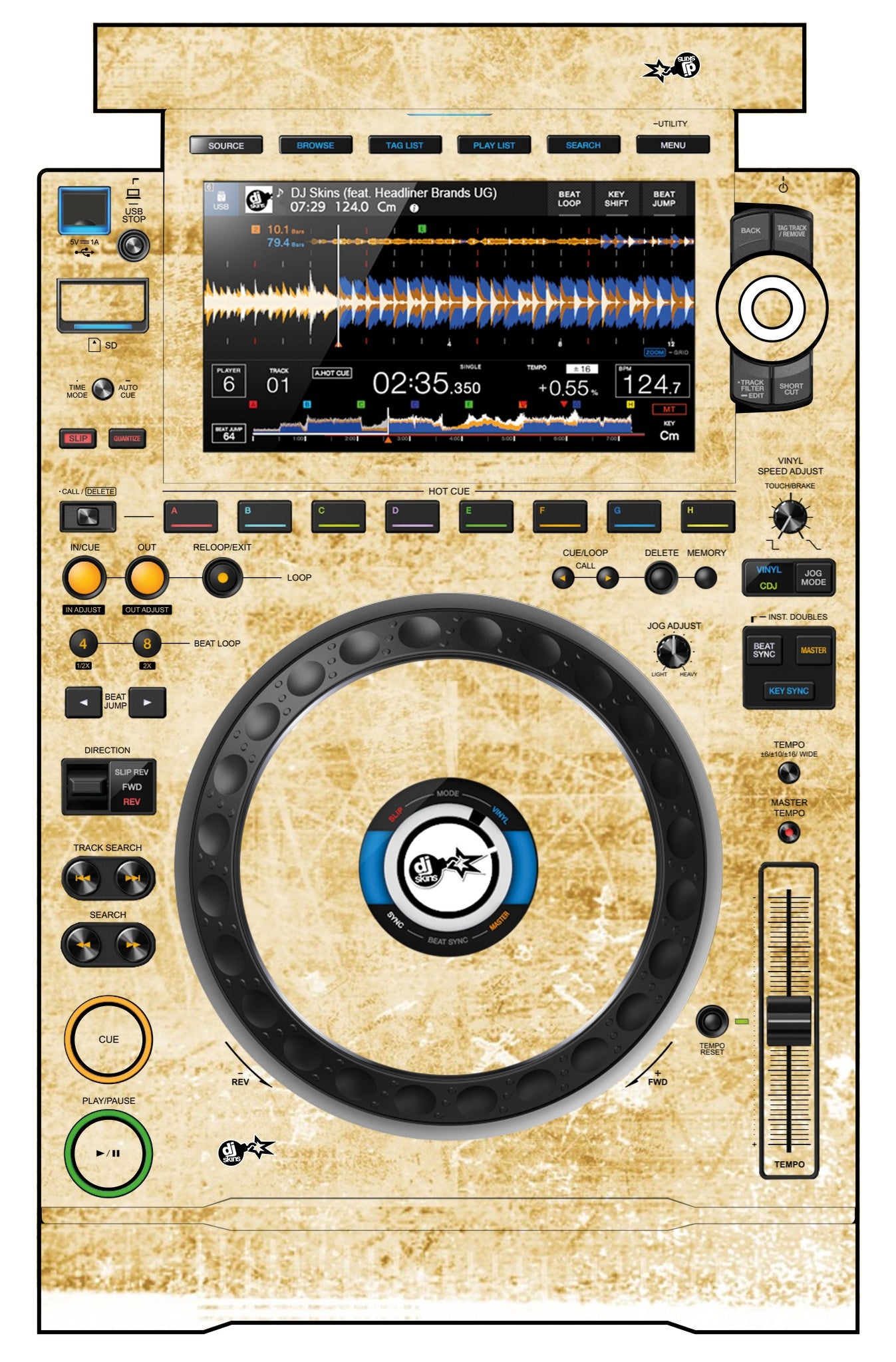 Pioneer DJ CDJ 3000 Skin Reverb