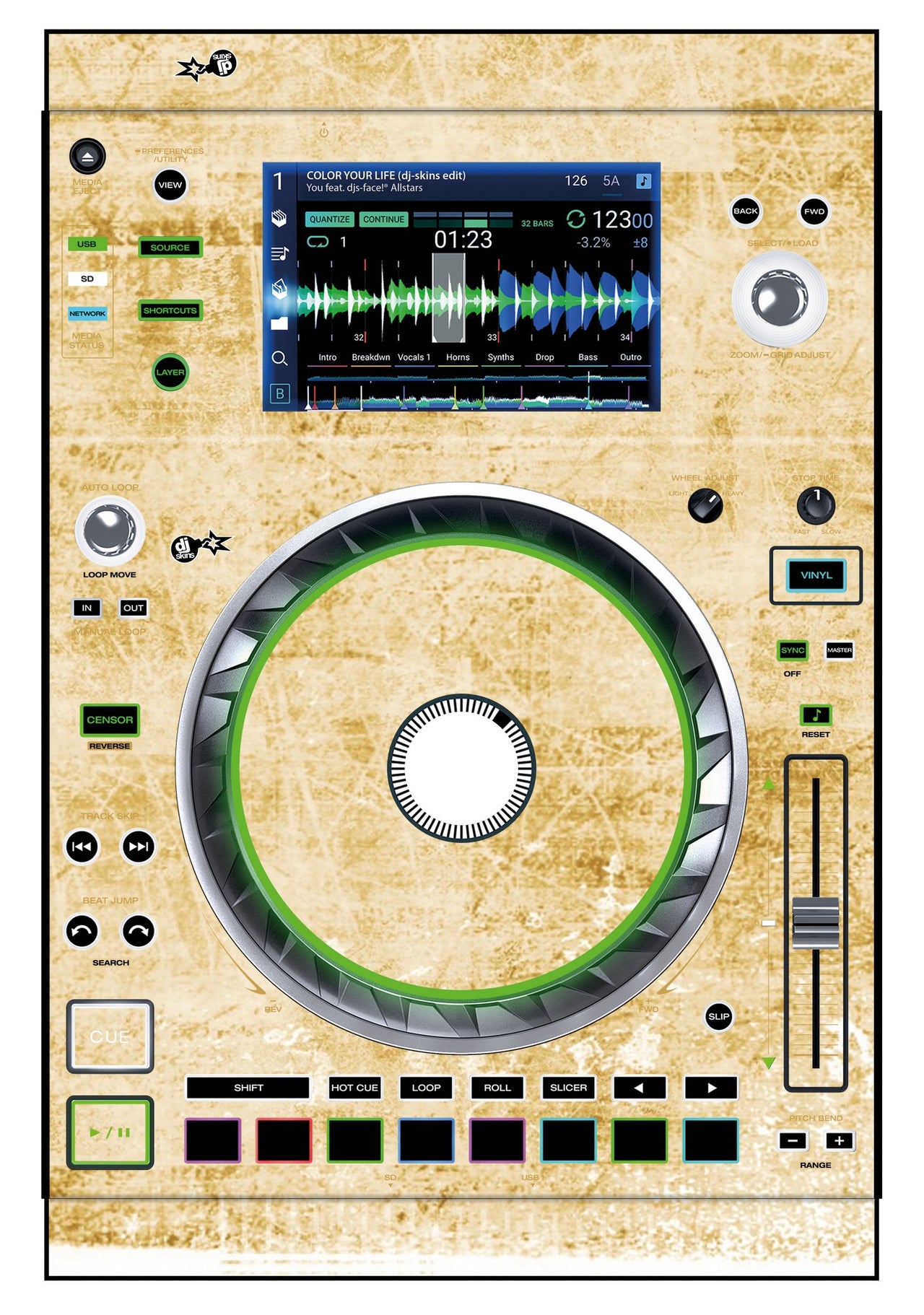 Denon DJ SC 5000 Skin Reverb