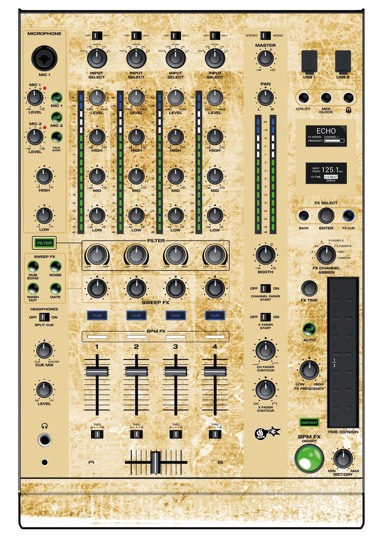 Denon DJ X 1800 Skin Reverb