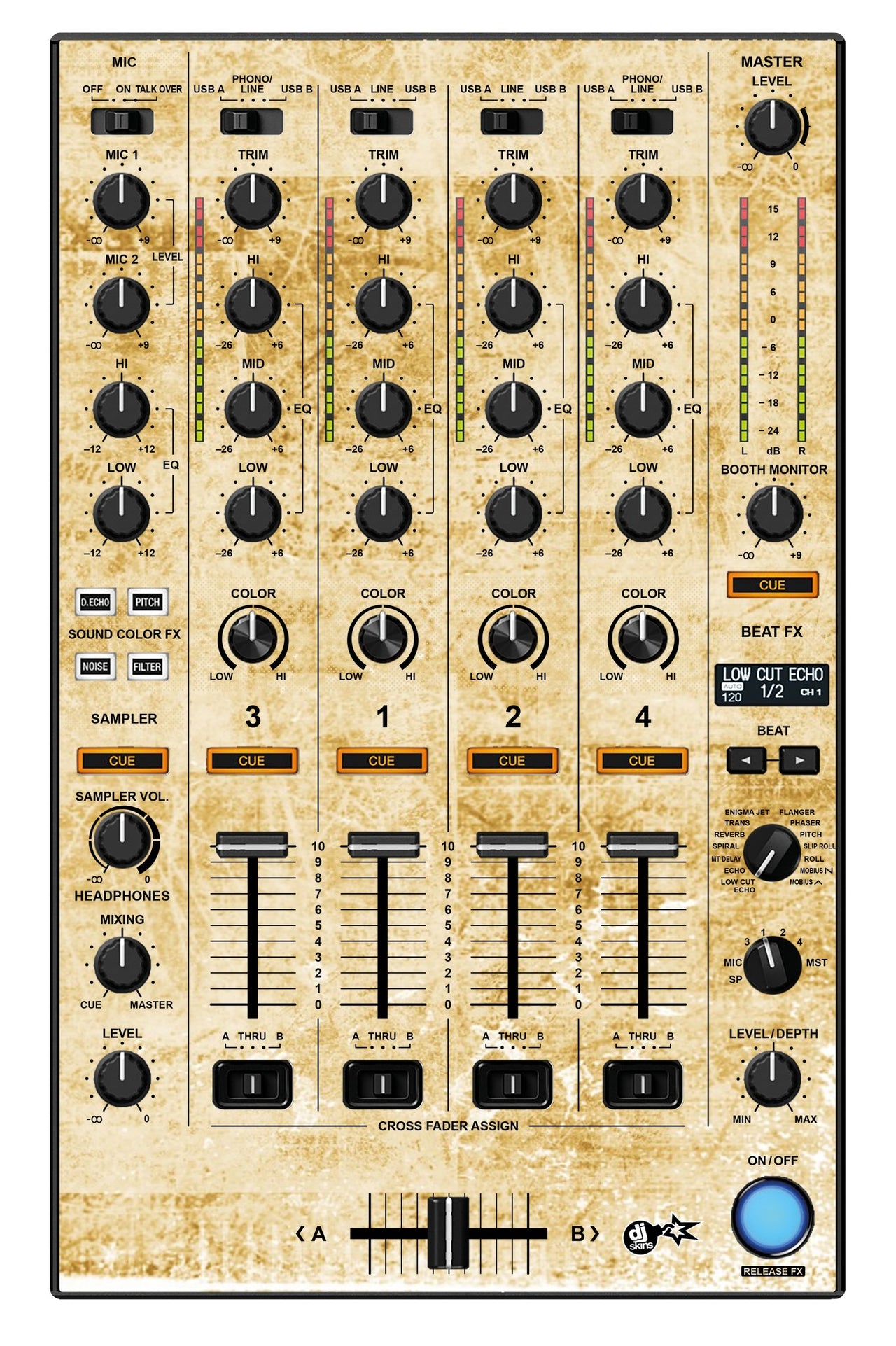 Pioneer DJ DDJ 1000 MIXER Skin Reverb