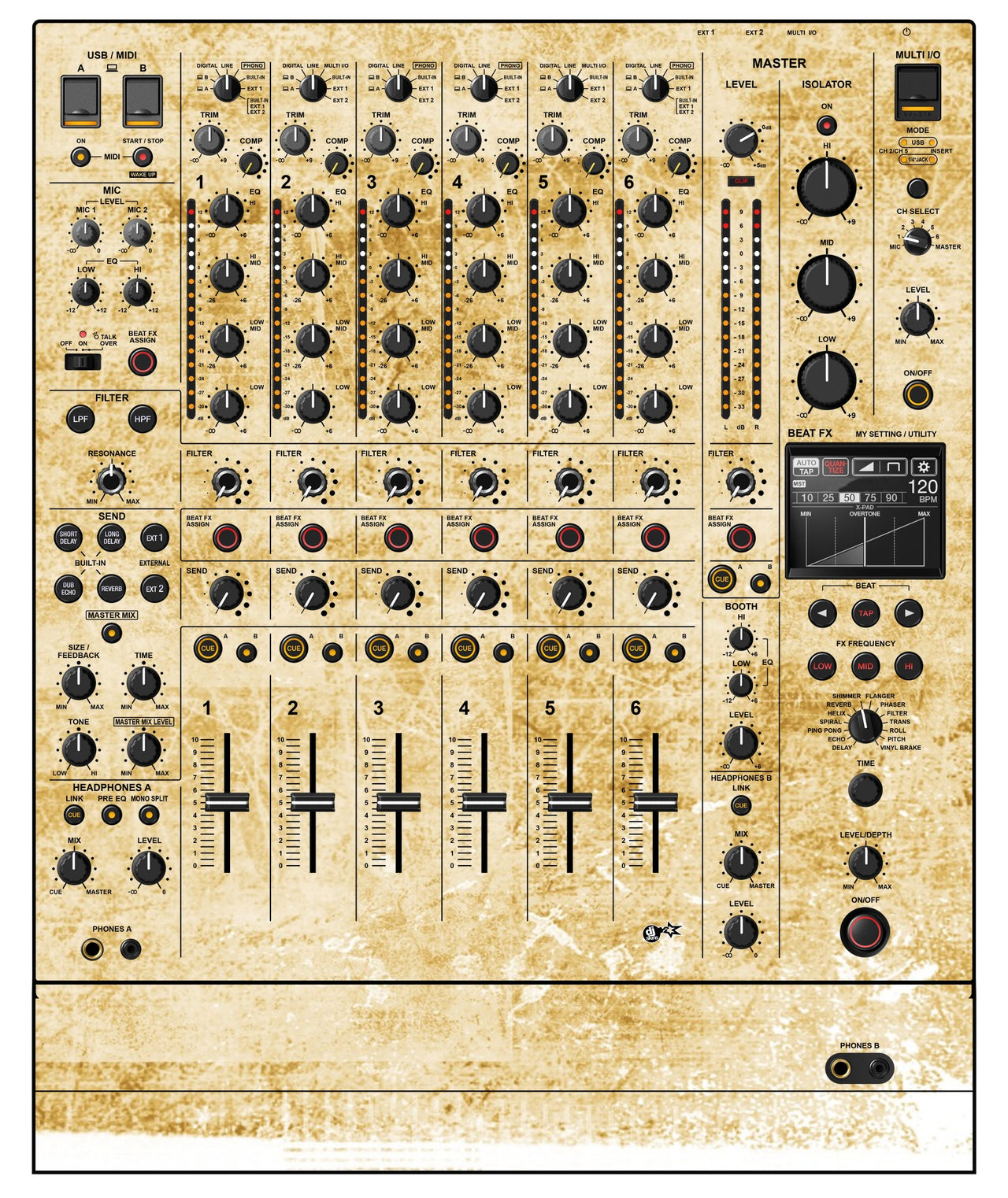 Pioneer DJ DJM V10 LF Skin Reverb