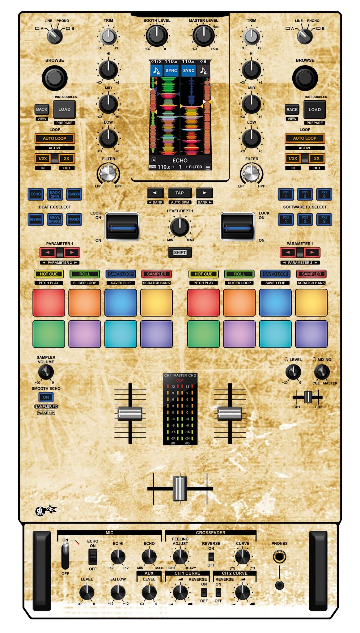Pioneer DJ DJM S11 Skin Reverb
