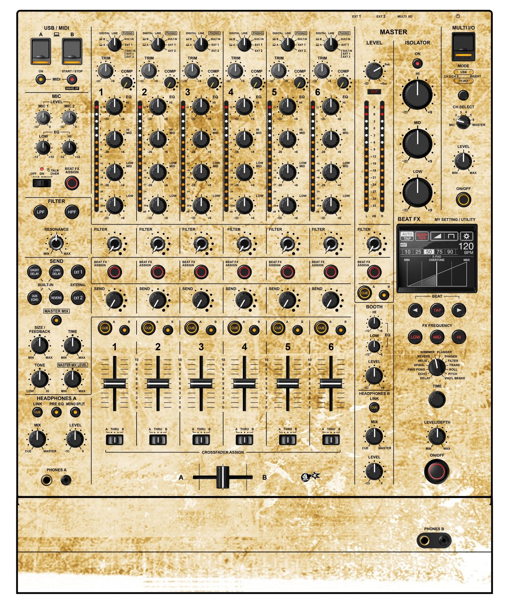 Pioneer DJ DJM V10 Skin Reverb