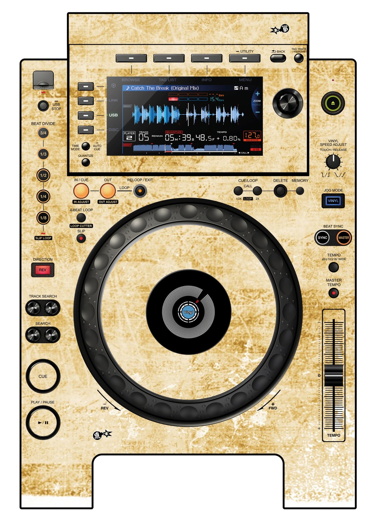 Pioneer DJ CDJ 900 NEXUS Skin Reverb