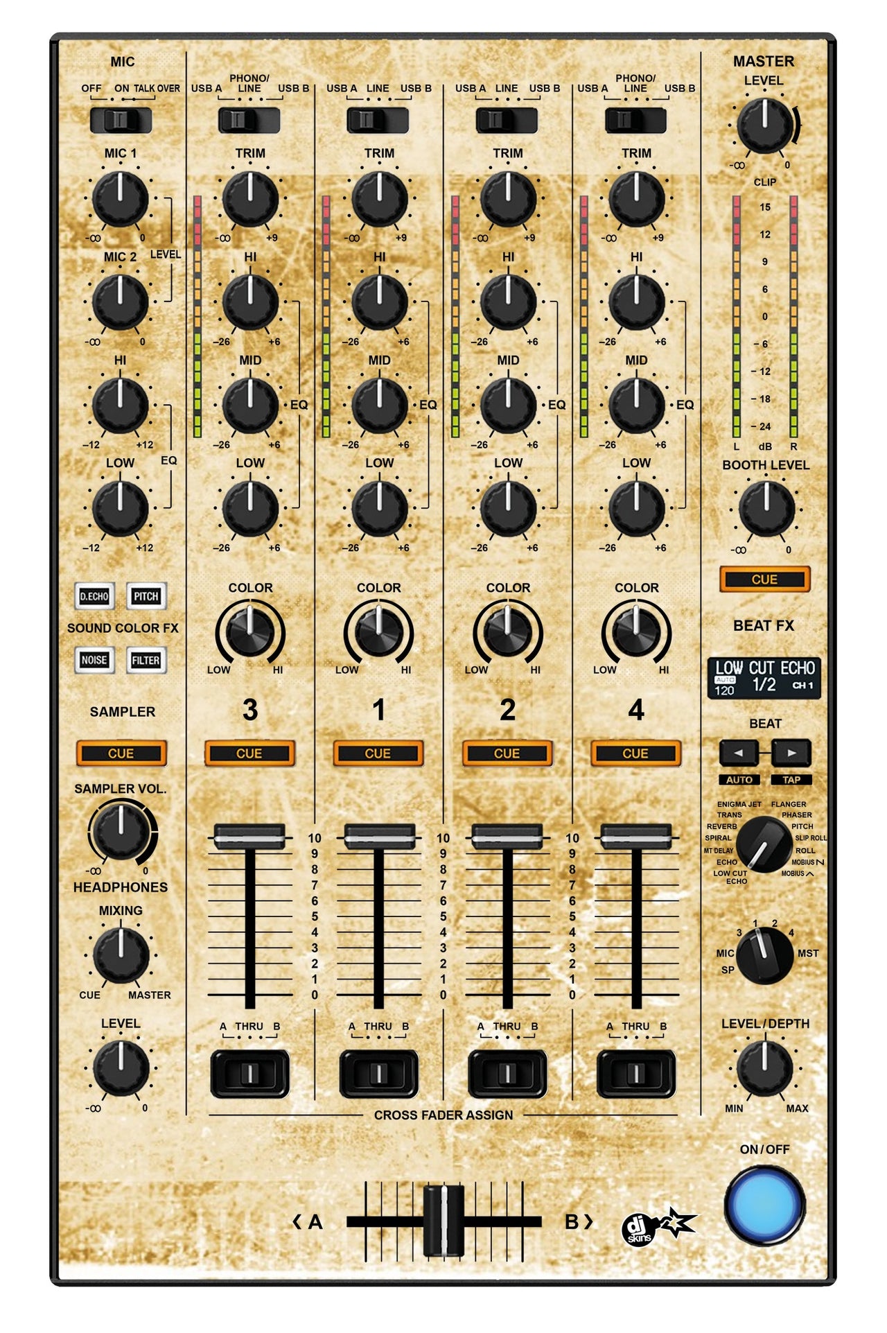 Pioneer DJ DDJ 1000 SRT MIXER Skin Reverb