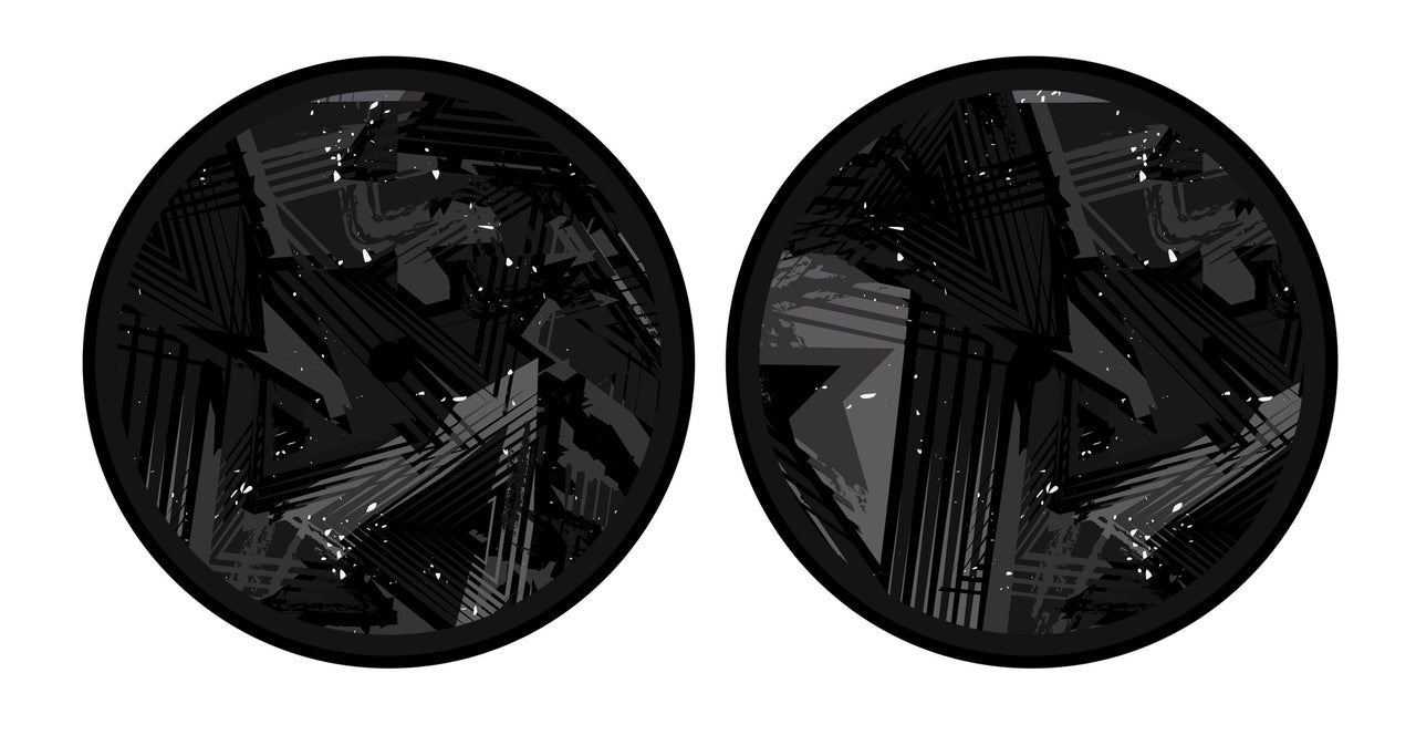 Universal Vinyl Labelsticker (10.2 cm - REGULAR) Skin Ridge Black