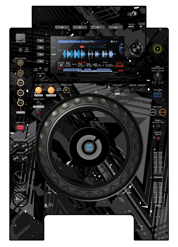 Pioneer DJ CDJ 900 NEXUS Skin Ridge Black