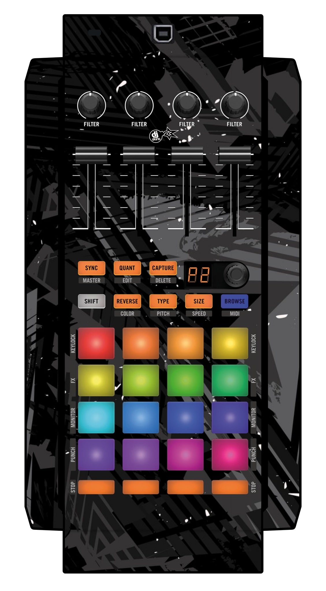 Native Instruments F1 Skin Ridge Black