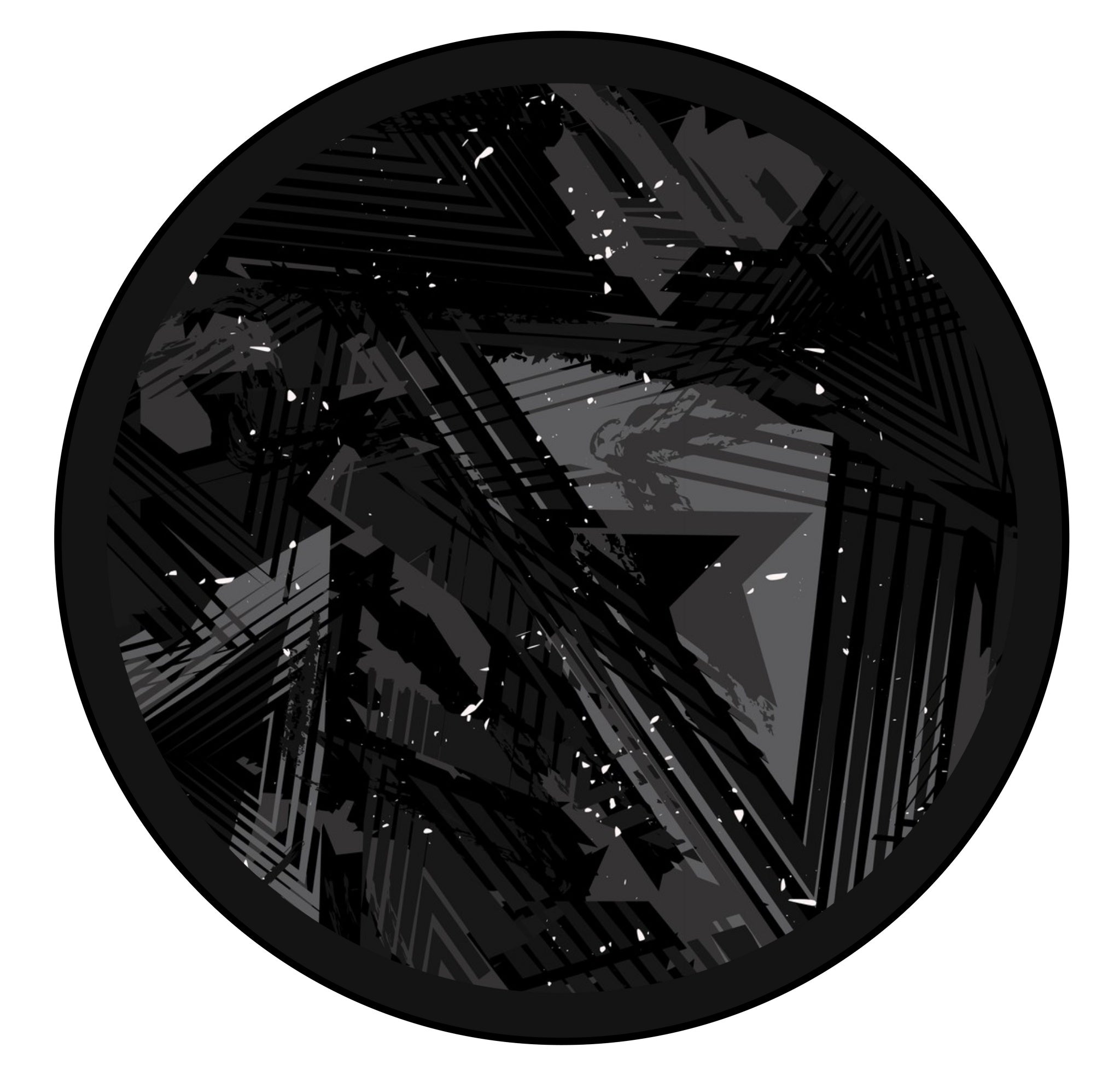 Universal Slipmat 12 Inch Skin Ridge Black