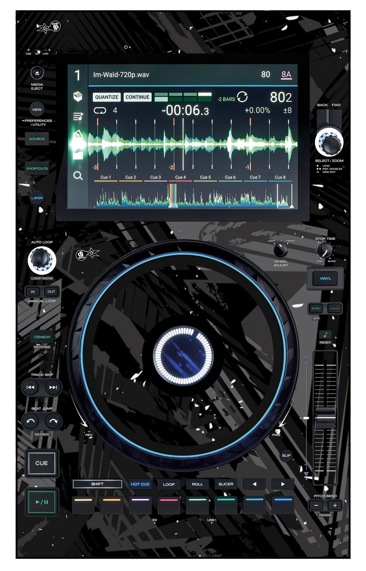 Denon DJ SC 6000 Skin Ridge Black