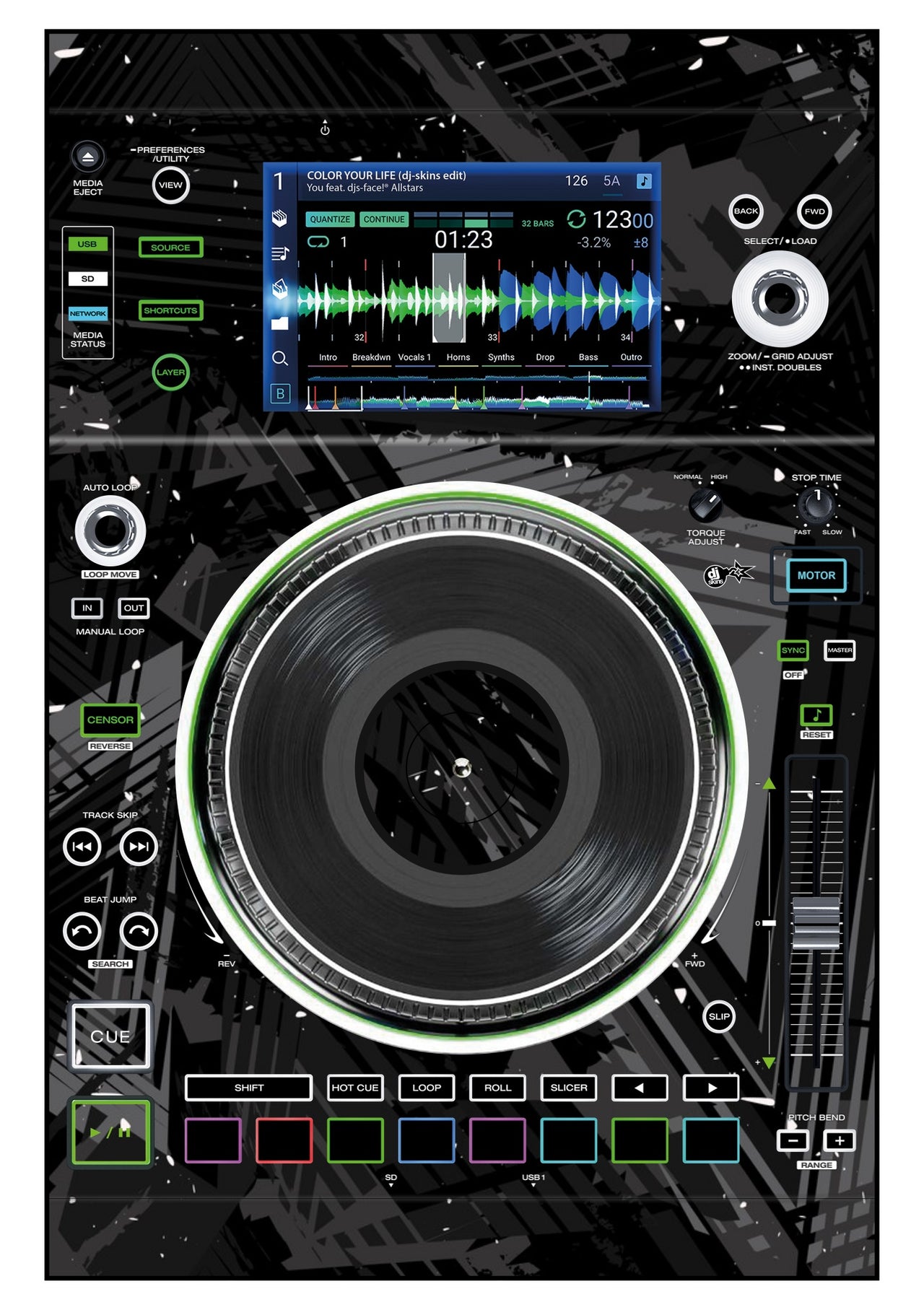 Denon DJ SC 5000 M Skin Ridge Black
