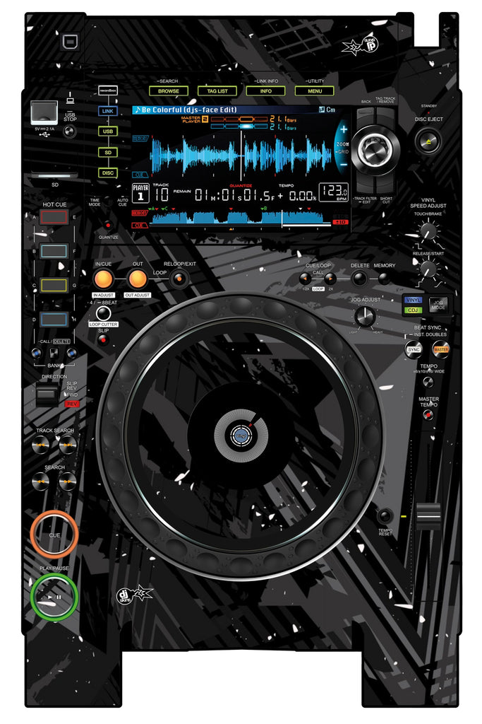 Pioneer DJ CDJ 2000 NEXUS 2 Skin Ridge Black