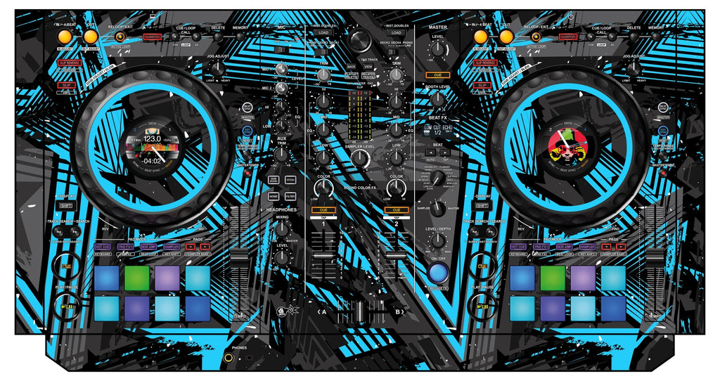 Pioneer DJ DDJ 800 Skin Ridge Blue Light