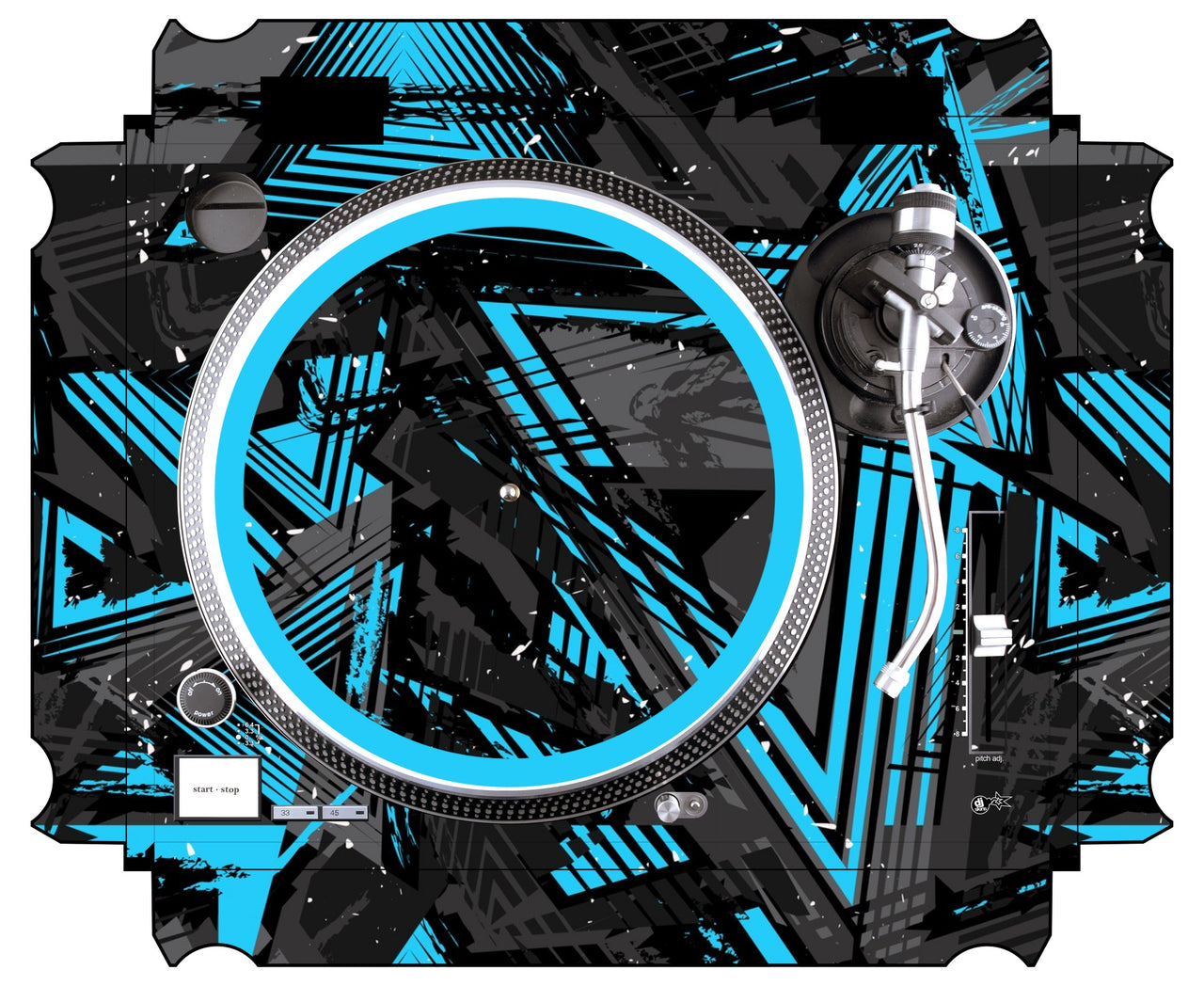 Technics 1200 / 1210 MK2 Skin Ridge Blue Light