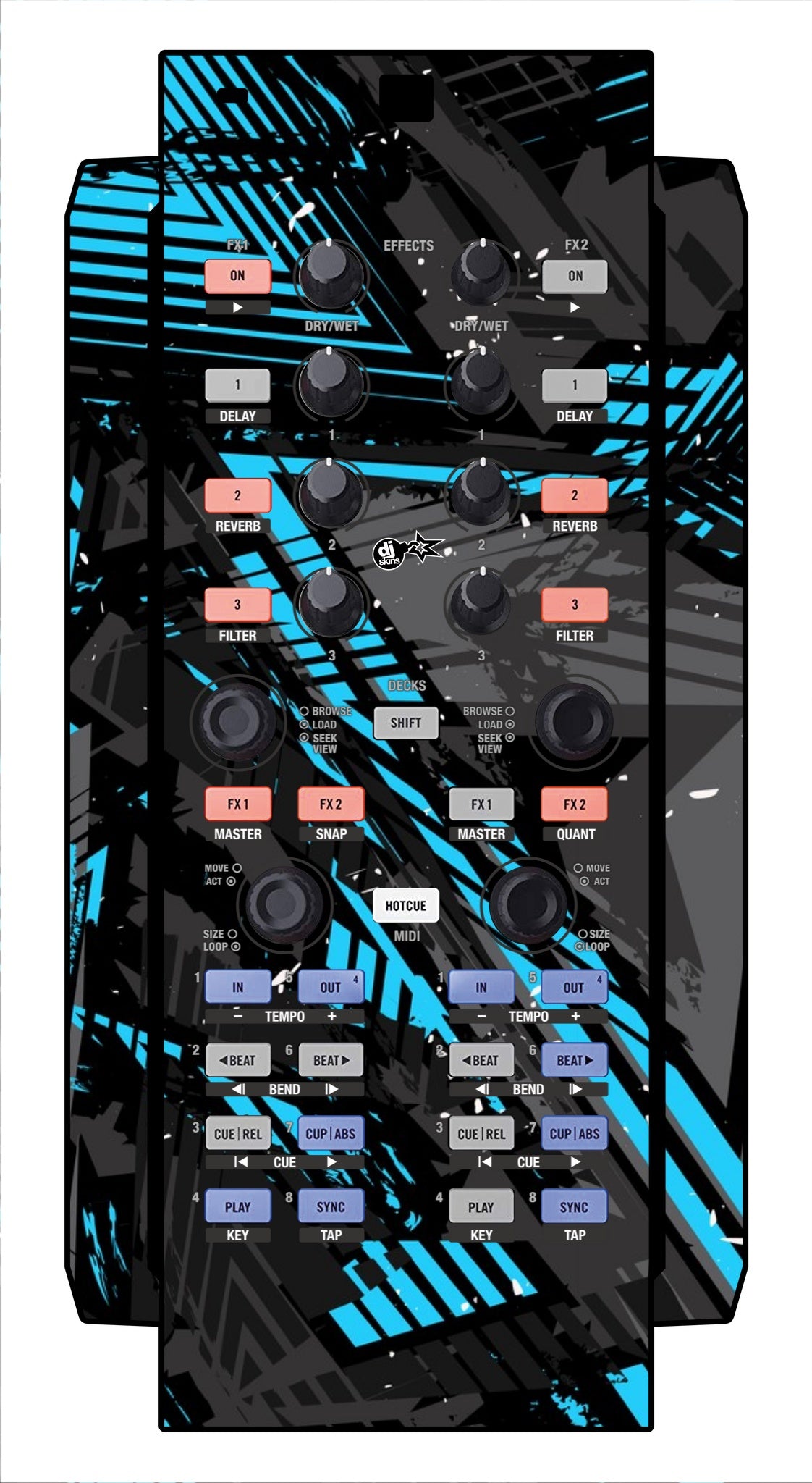 Native Instruments X1 Skin Ridge Blue Light