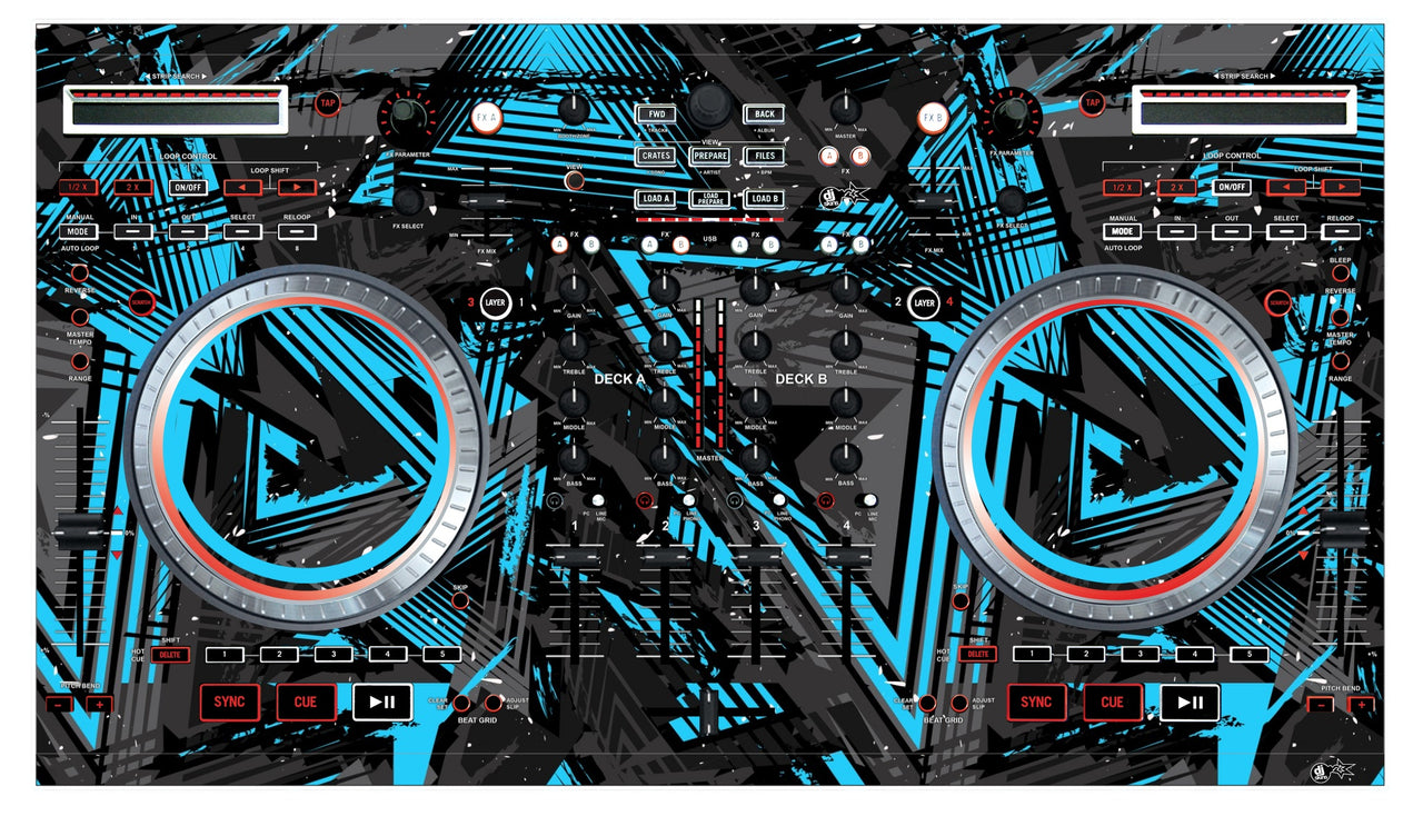 Numark NS 6 Skin Ridge Blue Light