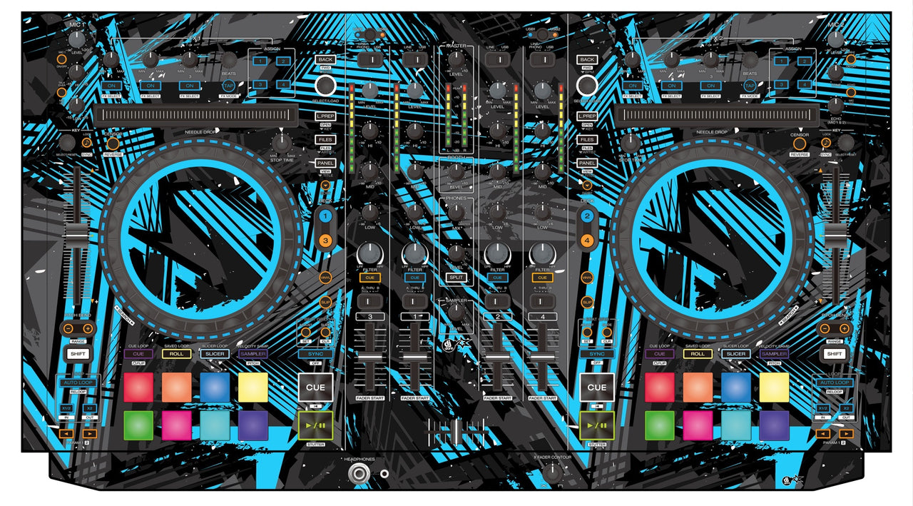 Denon DJ MC 7000 Skin Ridge Blue Light
