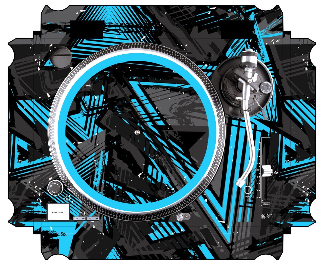 Technics 1200 / 1210 MK5 Skin Ridge Blue Light