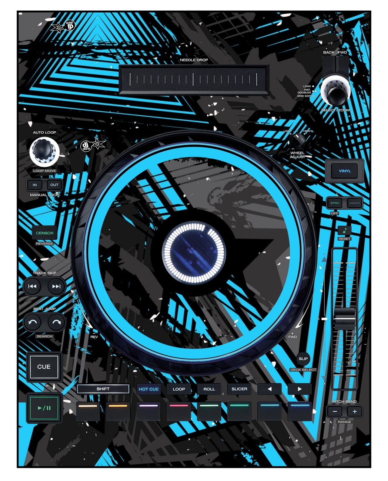 Denon DJ LC 6000 Skin Ridge Blue Light