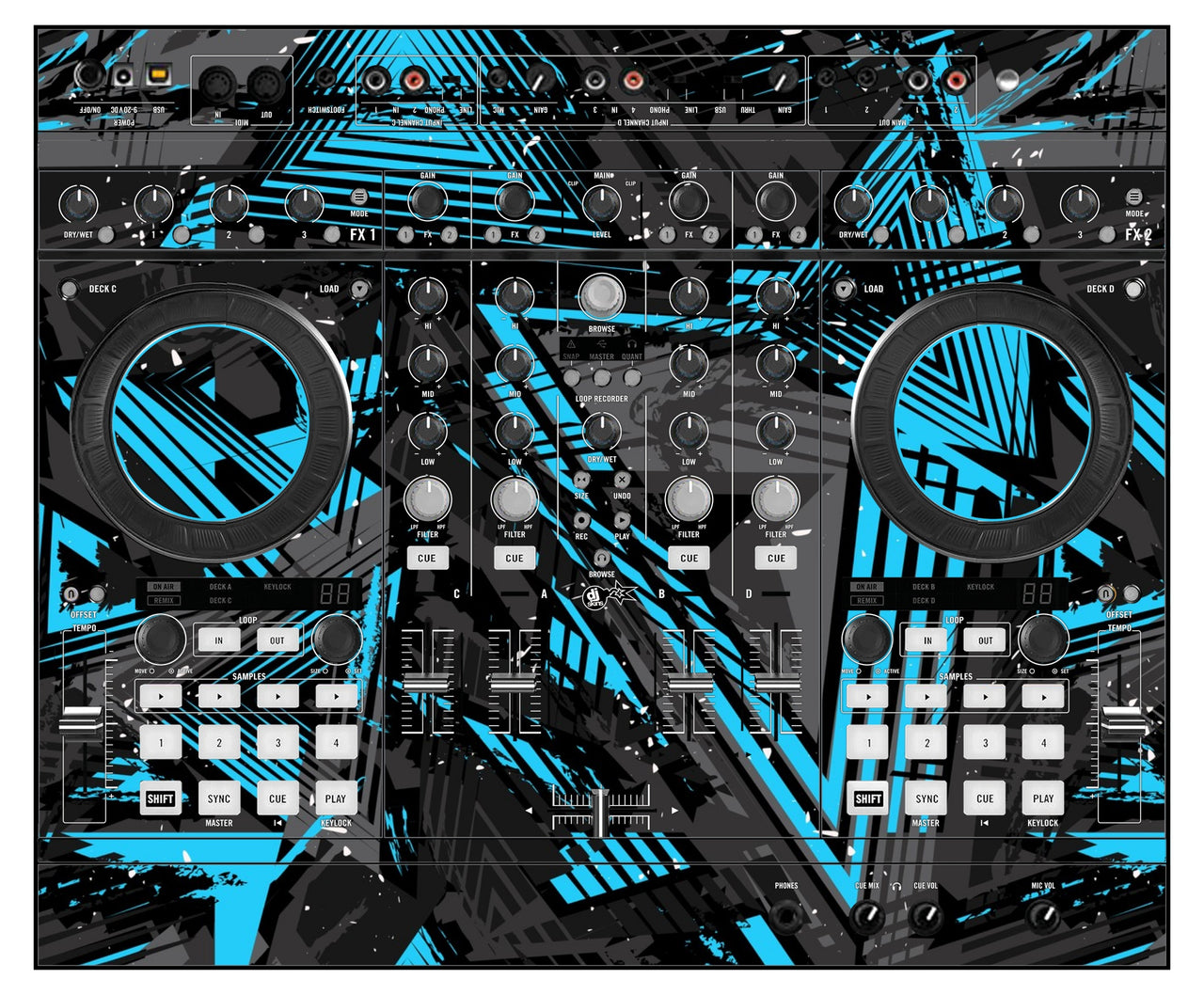 Native Instruments S4 MK1 Skin Ridge Blue Light