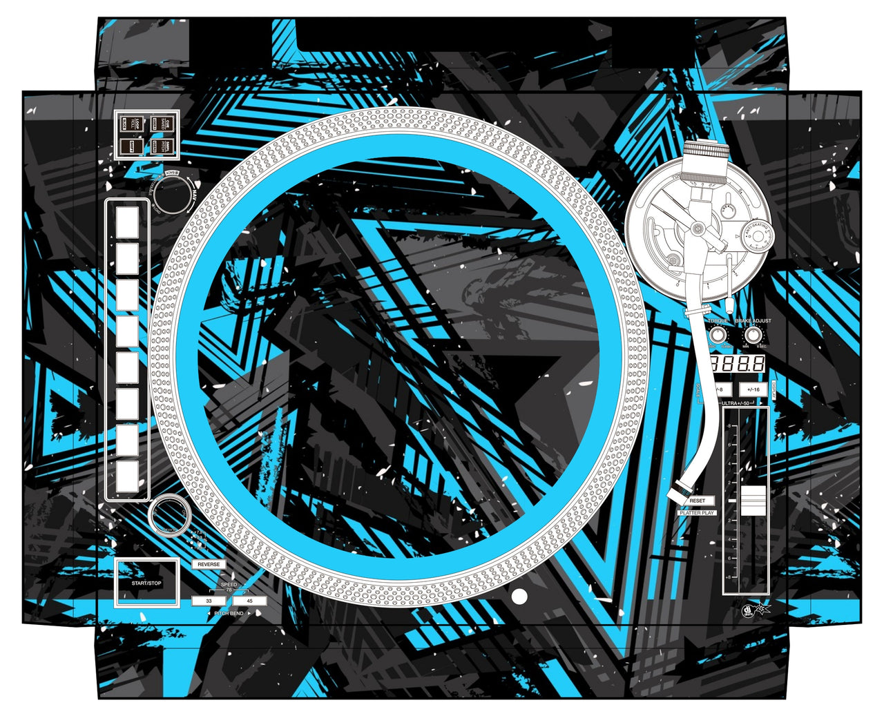 Reloop RP 8000 MK2 Skin Ridge Blue Light