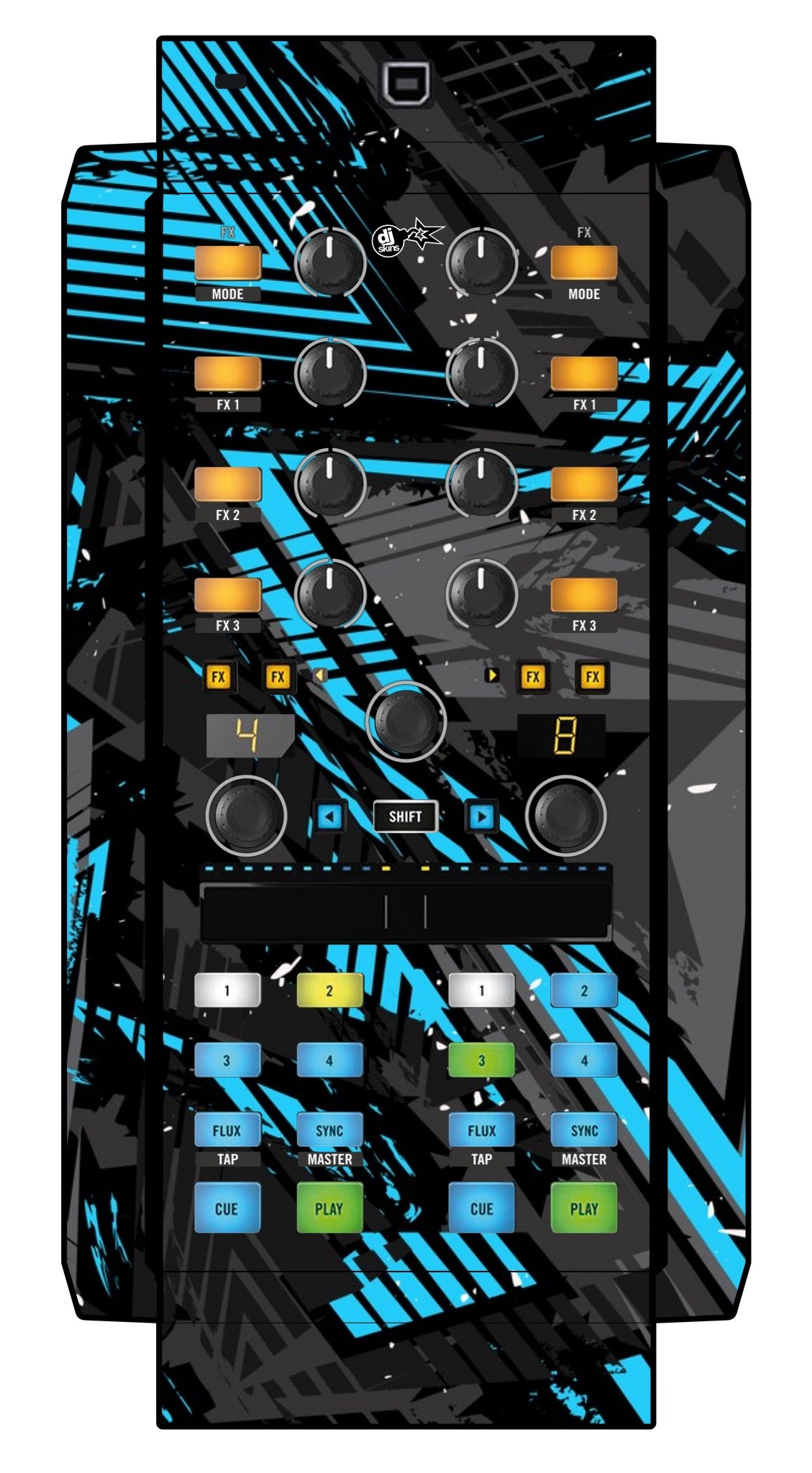 Native Instruments X1 MK2 Skin Ridge Blue Light