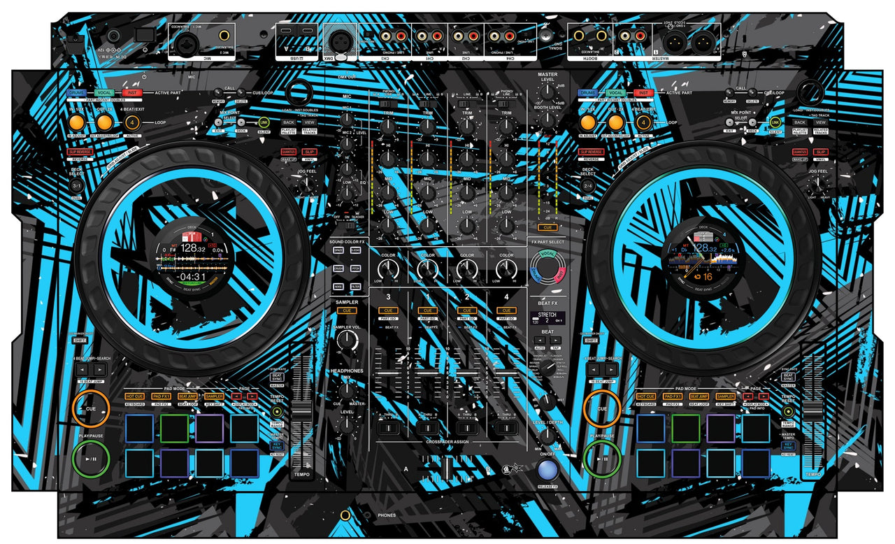 Pioneer DJ DDJ FLX10 Skin Ridge Blue Light