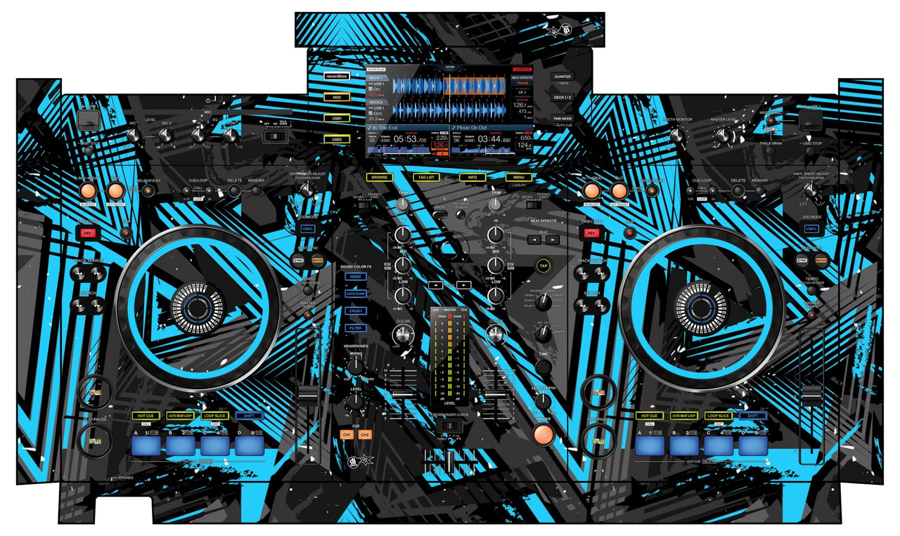 Pioneer DJ XDJ RX Skin Ridge Blue Light