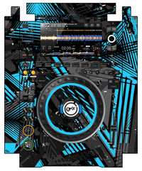 Pioneer DJ CDJ 3000 incl. SIDES Skin Ridge Blue Light