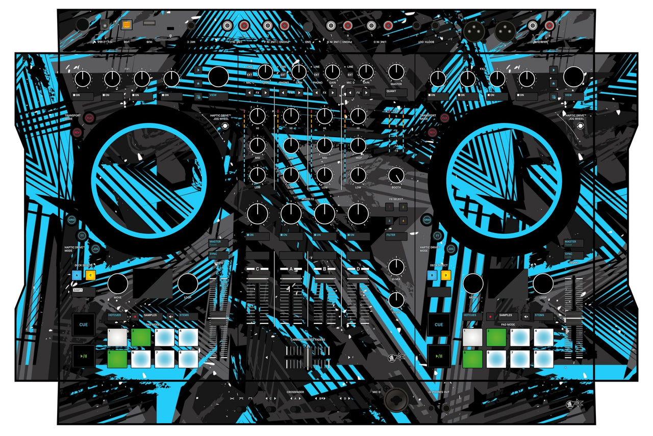 Native Instruments S4 MK3 Skin Ridge Blue Light