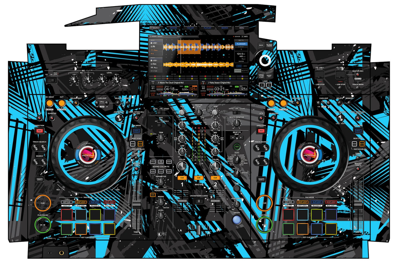 Pioneer DJ XDJ RX 3 Skin Ridge Blue Light