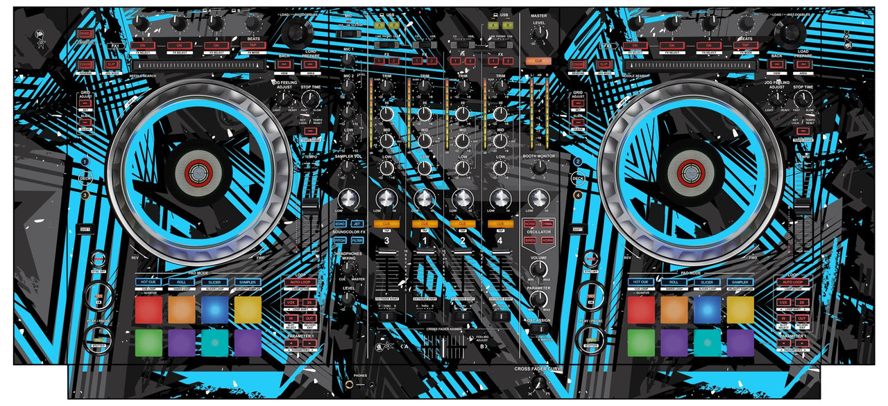 Pioneer DJ DDJ SZ Skin Ridge Blue Light