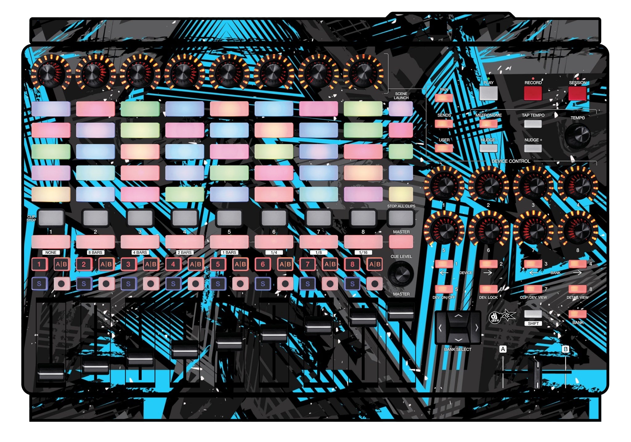 Akai Pro APC 40 MK2 Skin Ridge Blue Light