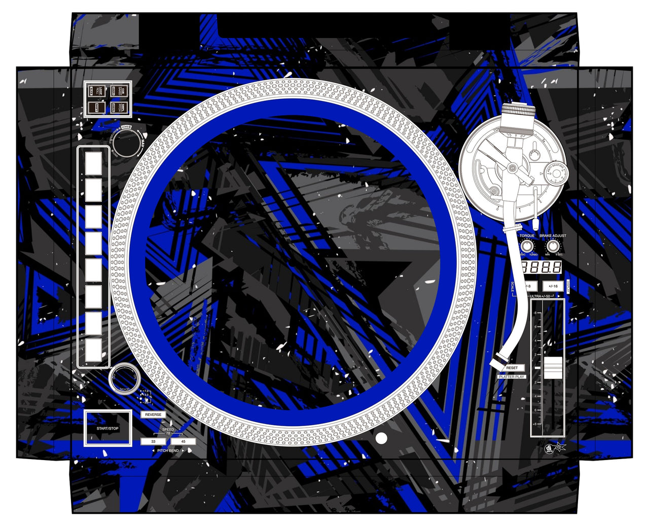 Reloop RP 8000 MK2 Skin Ridge Blue