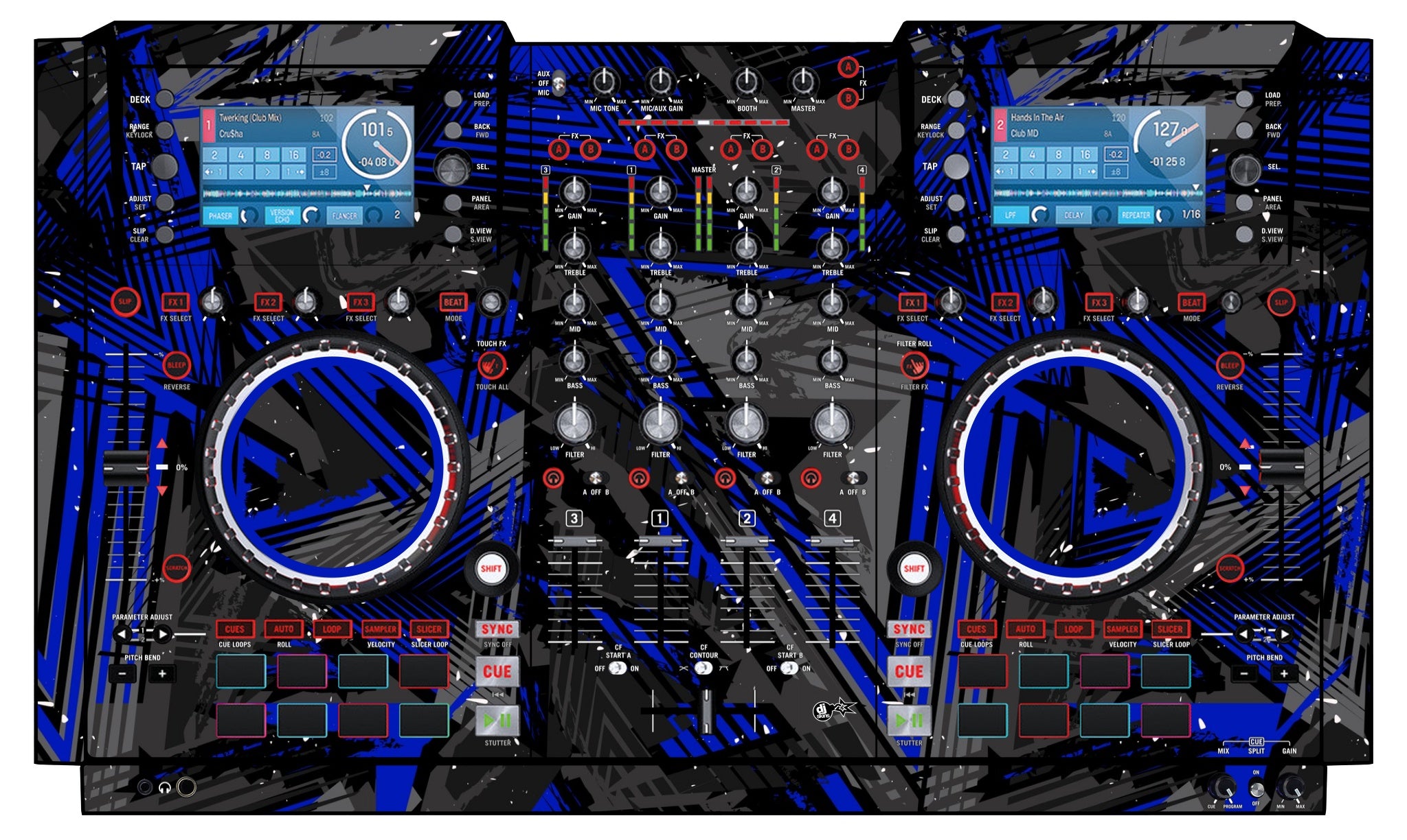 Numark NV Skin Ridge Blue