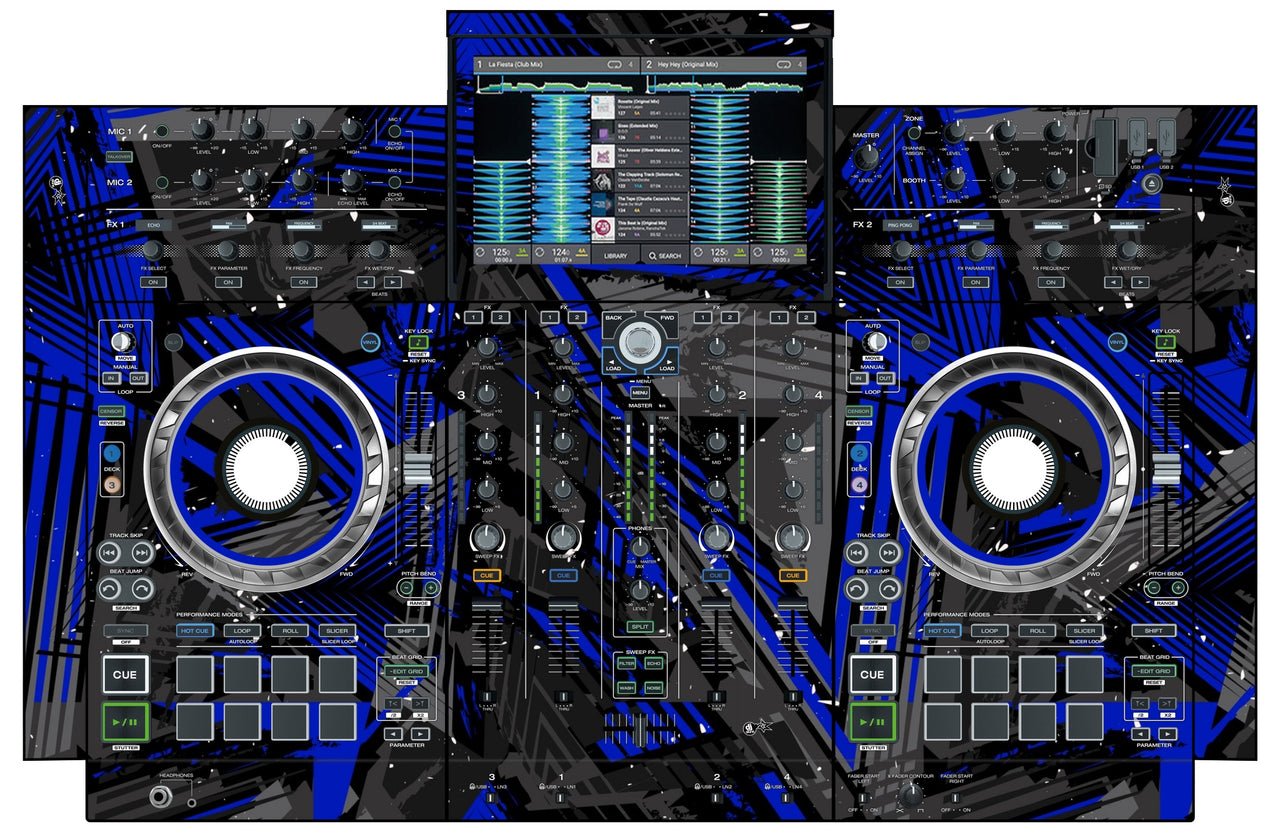 Denon DJ PRIME 4 Skin Ridge Blue