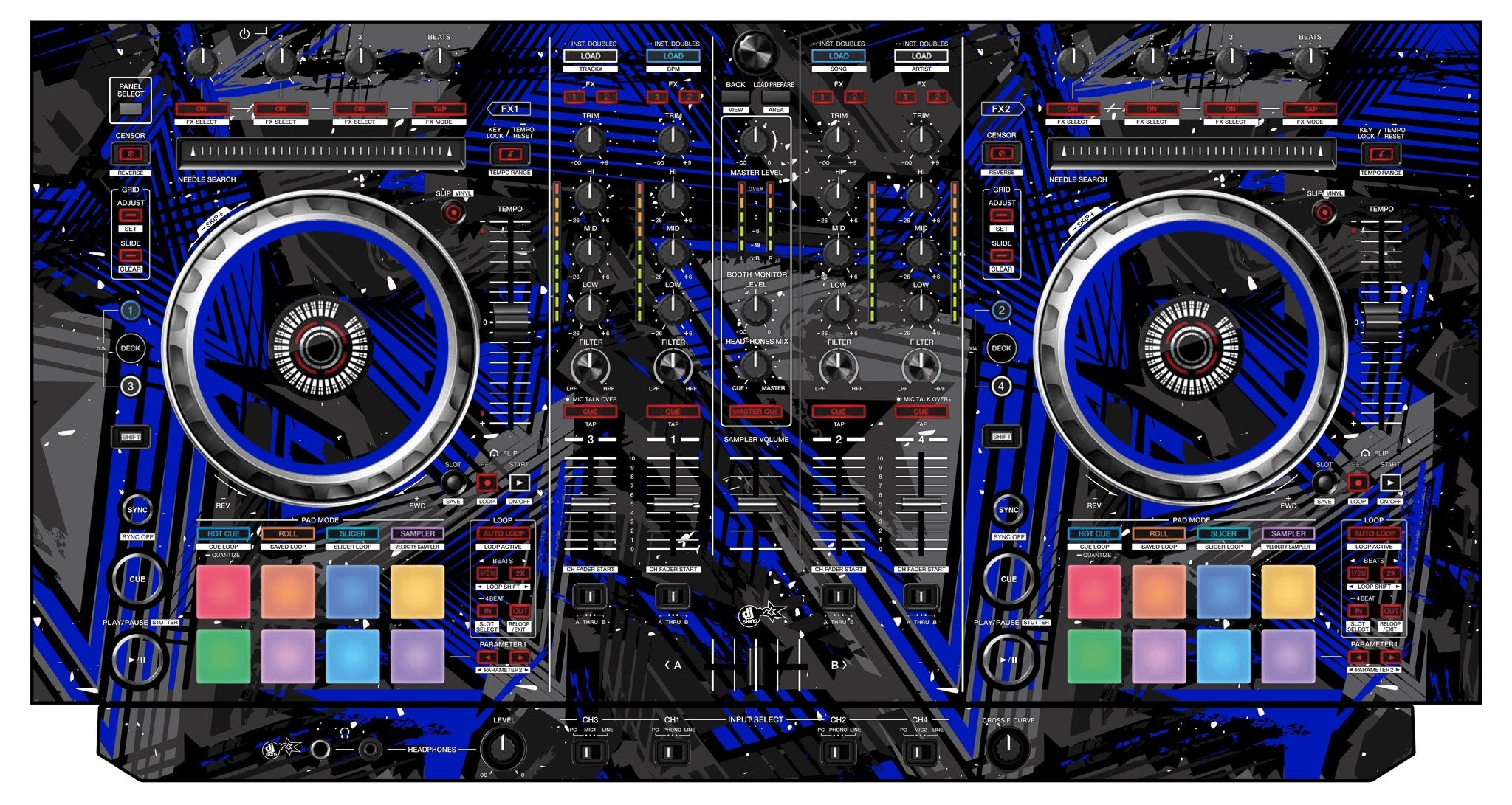 Pioneer DJ DDJ SX 2 Skin Ridge Blue