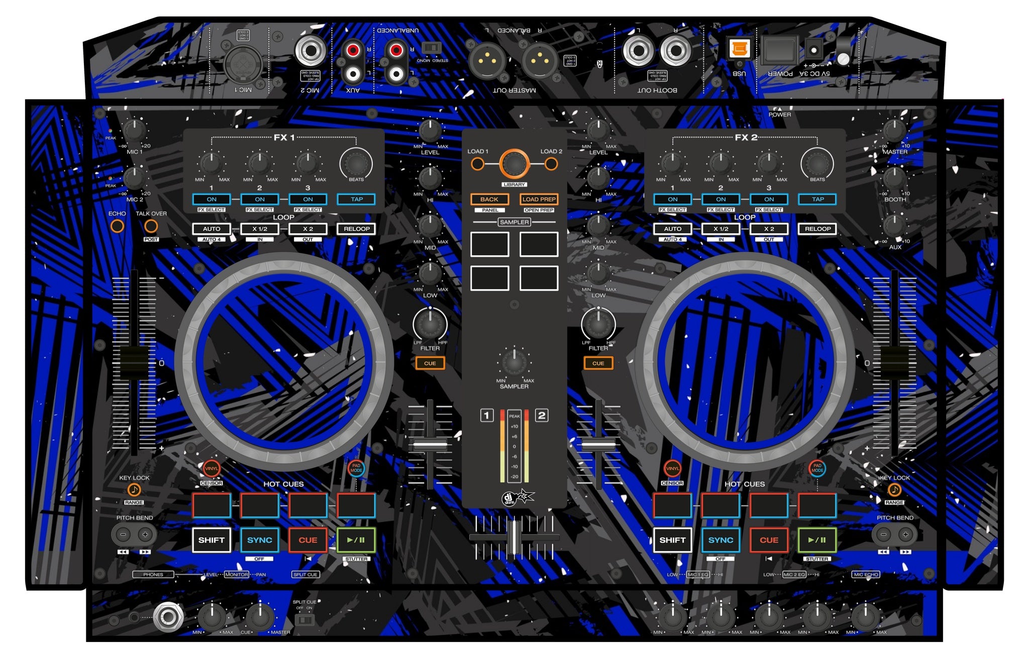 Denon DJ MC 4000 Skin Ridge Blue