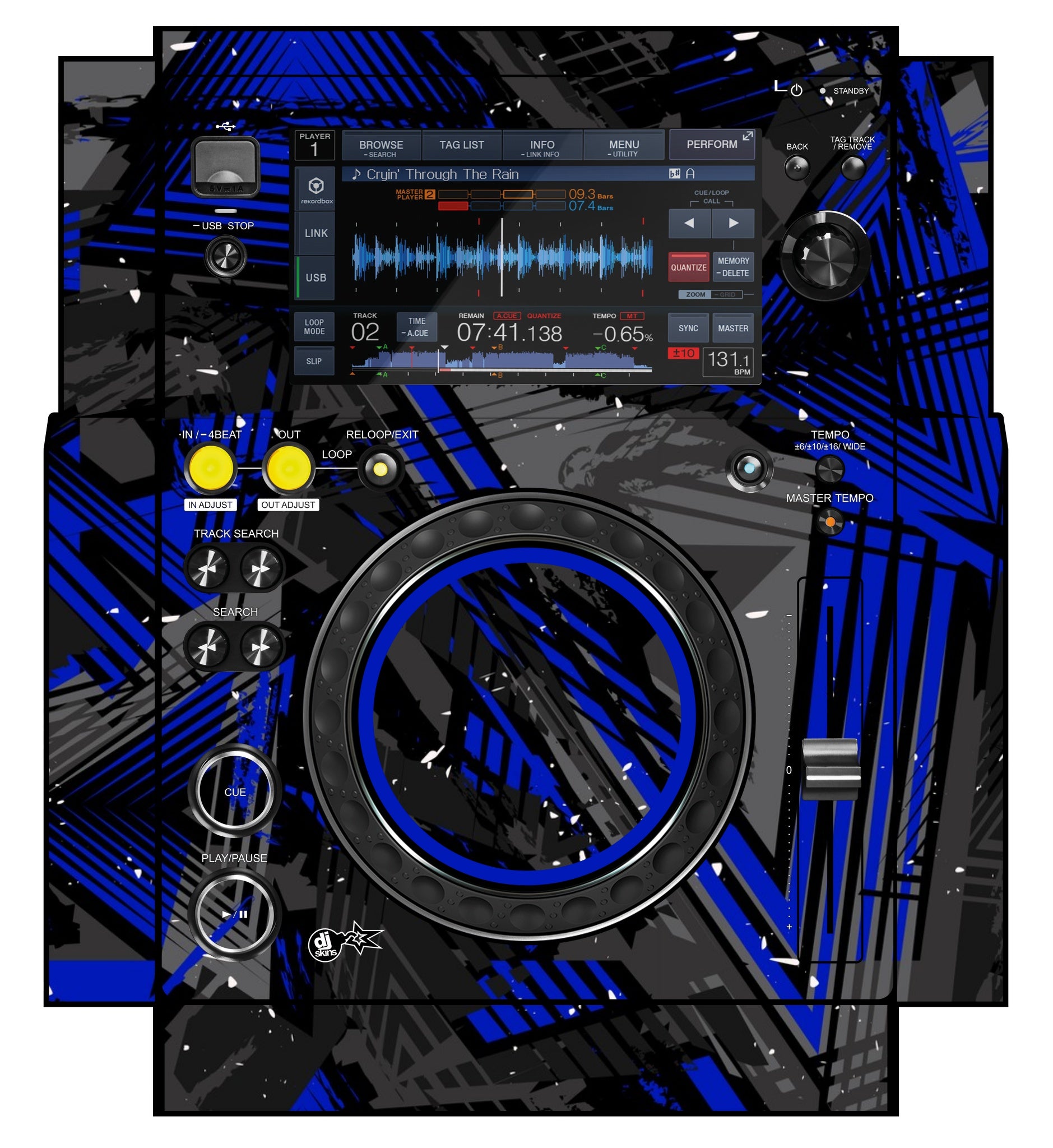 Pioneer DJ XDJ 700 Skin Ridge Blue
