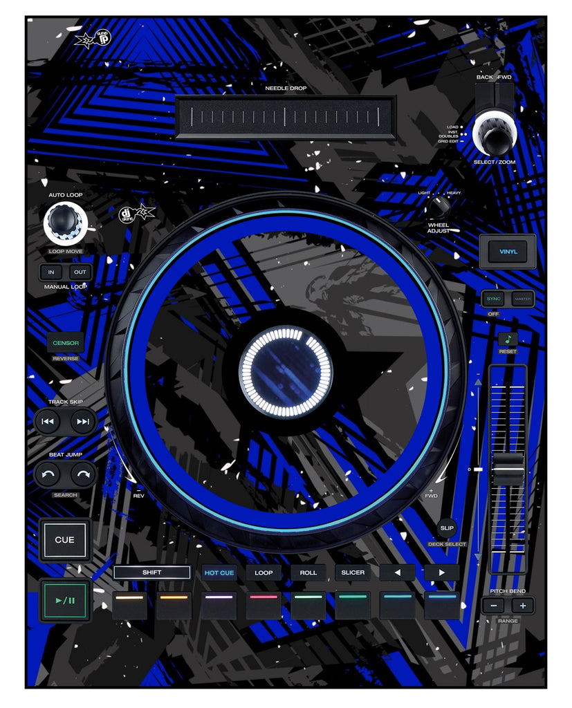 Denon DJ LC 6000 Skin Ridge Blue