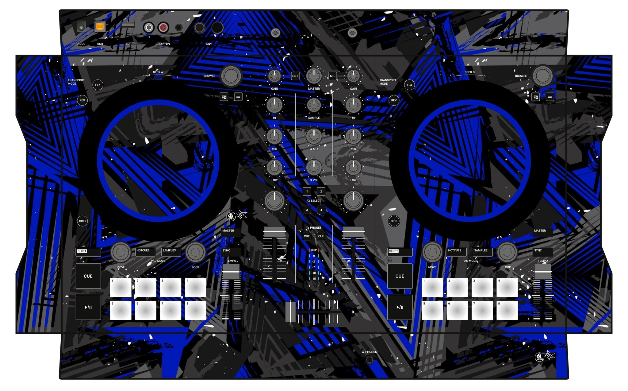 Native Instruments S2 MK3 Skin Ridge Blue