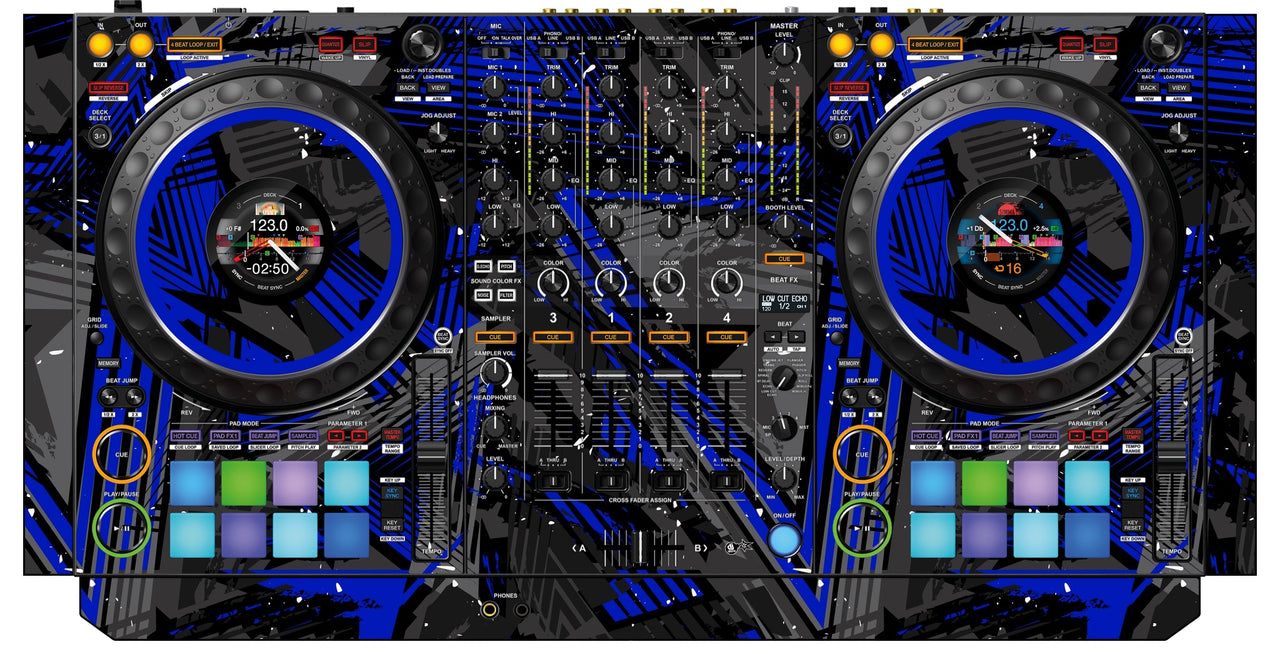 Pioneer DJ DDJ 1000 SRT Skin Ridge Blue