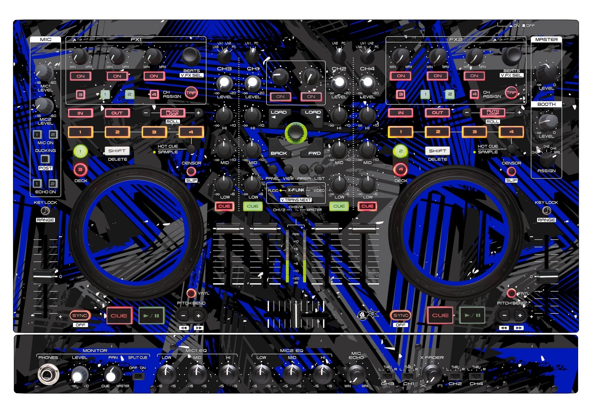 Denon DJ MC 6000 MK2 Skin Ridge Blue
