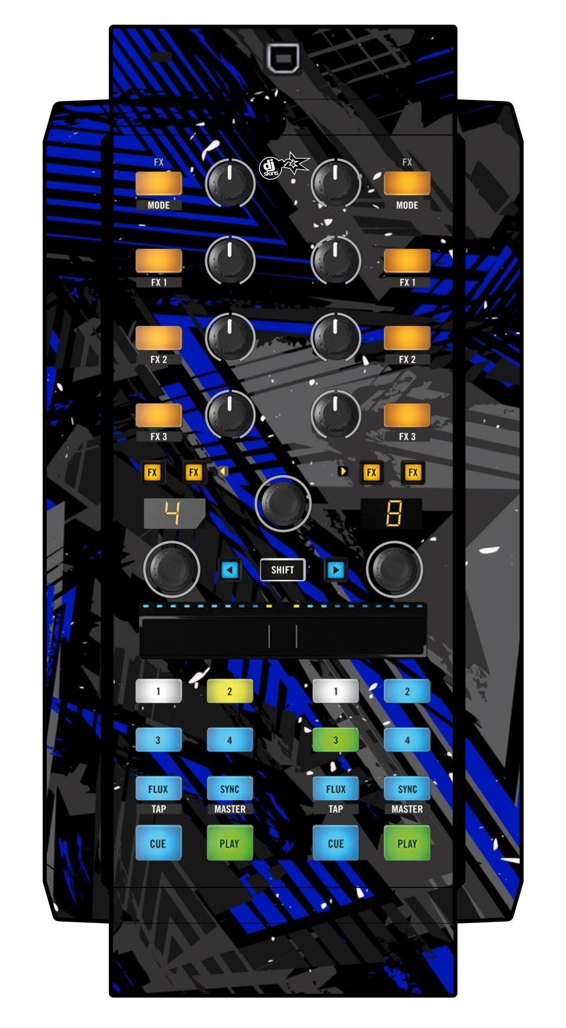 Native Instruments X1 MK2 Skin Ridge Blue