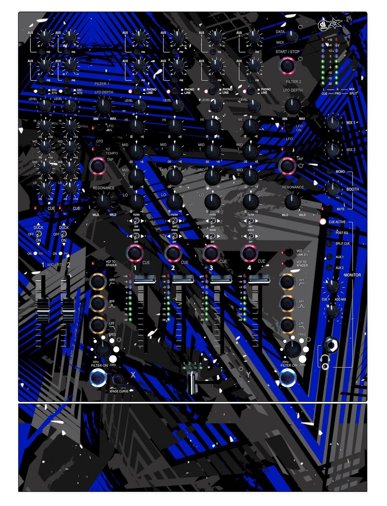 Allen and Heath XONE 92 Skin Ridge Blue