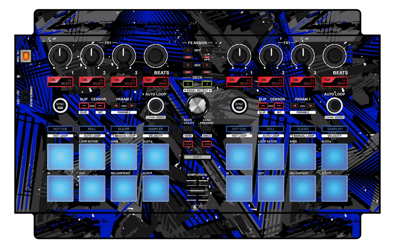 Pioneer DJ DDJ SP 1 Skin Ridge Blue