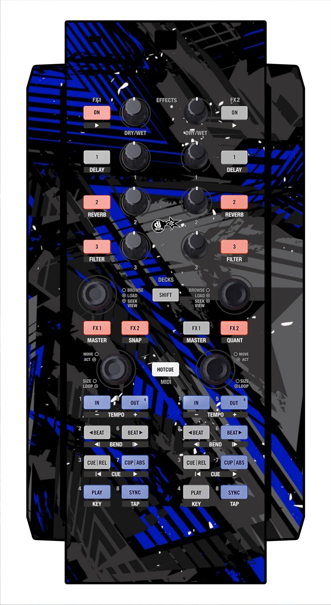 Native Instruments X1 Skin Ridge Blue