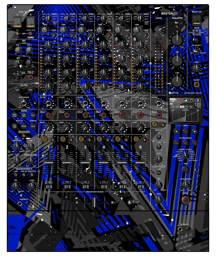 Pioneer DJ DJM V10 Skin Ridge Blue