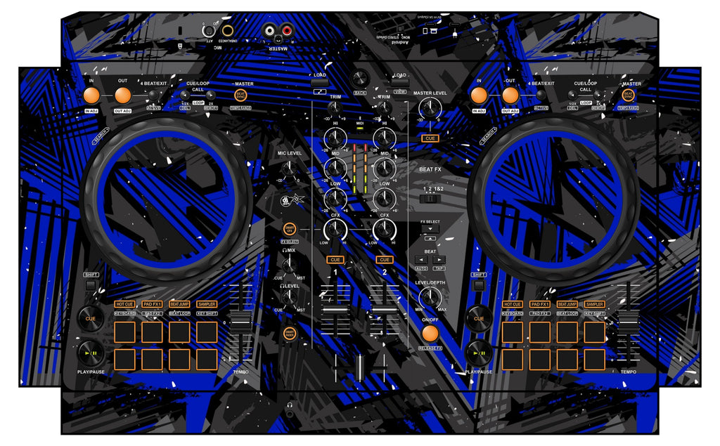 Pioneer DJ DDJ FLX 4 Skin Ridge Blue